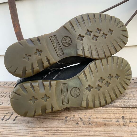 Timberland leather wedge ankle bootie boots 7 1/2 M - Picture 4 of 7